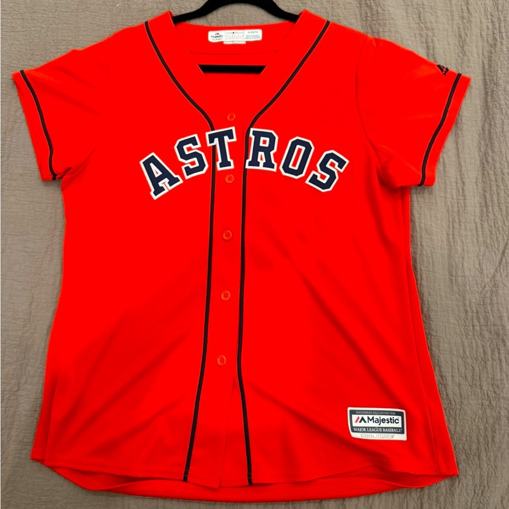 Women’s XL Majestic Astros Jersey Orange lightly used great condition